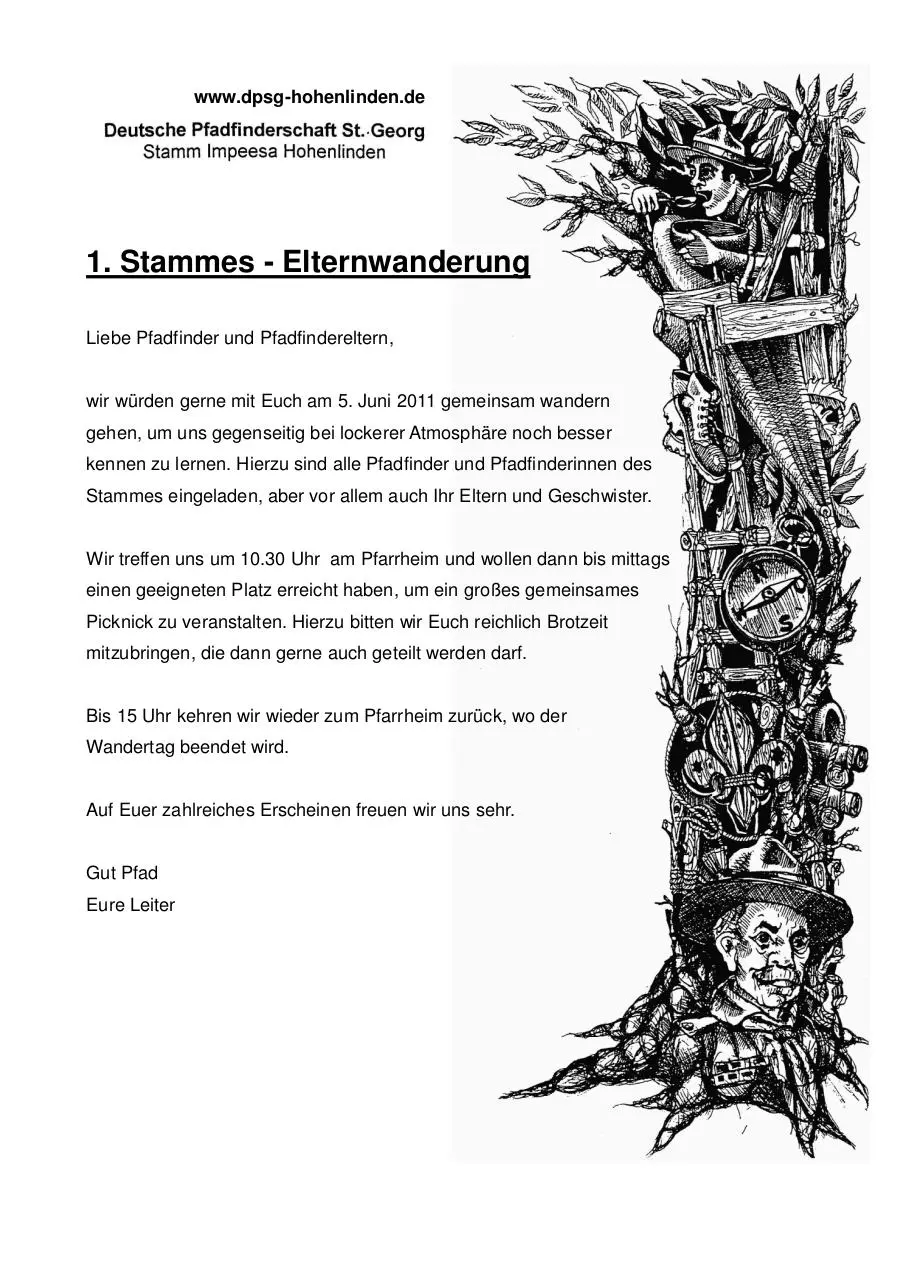 Page 1 of 1, Elternwanderung