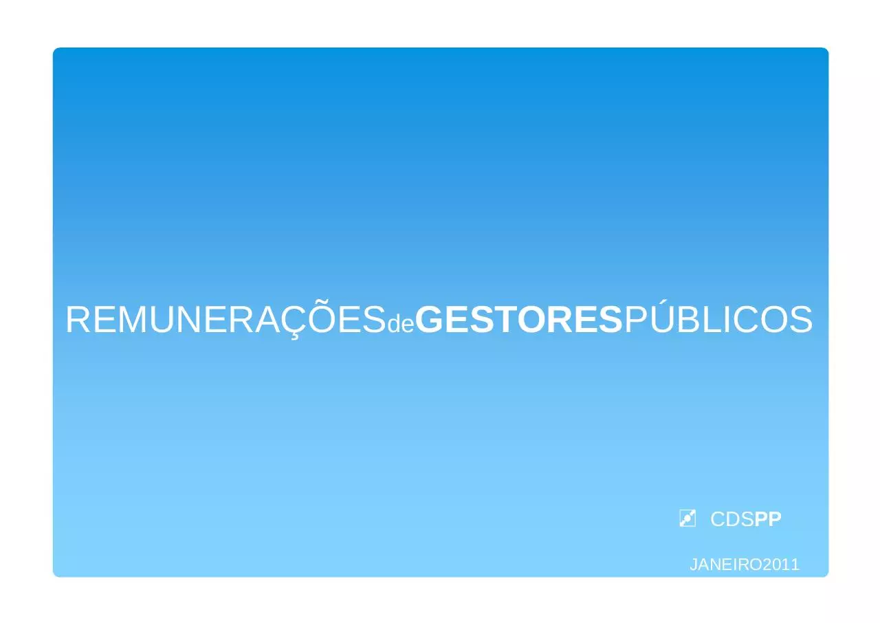 Page 1 of 96, Remunerações de Gestores Públicos