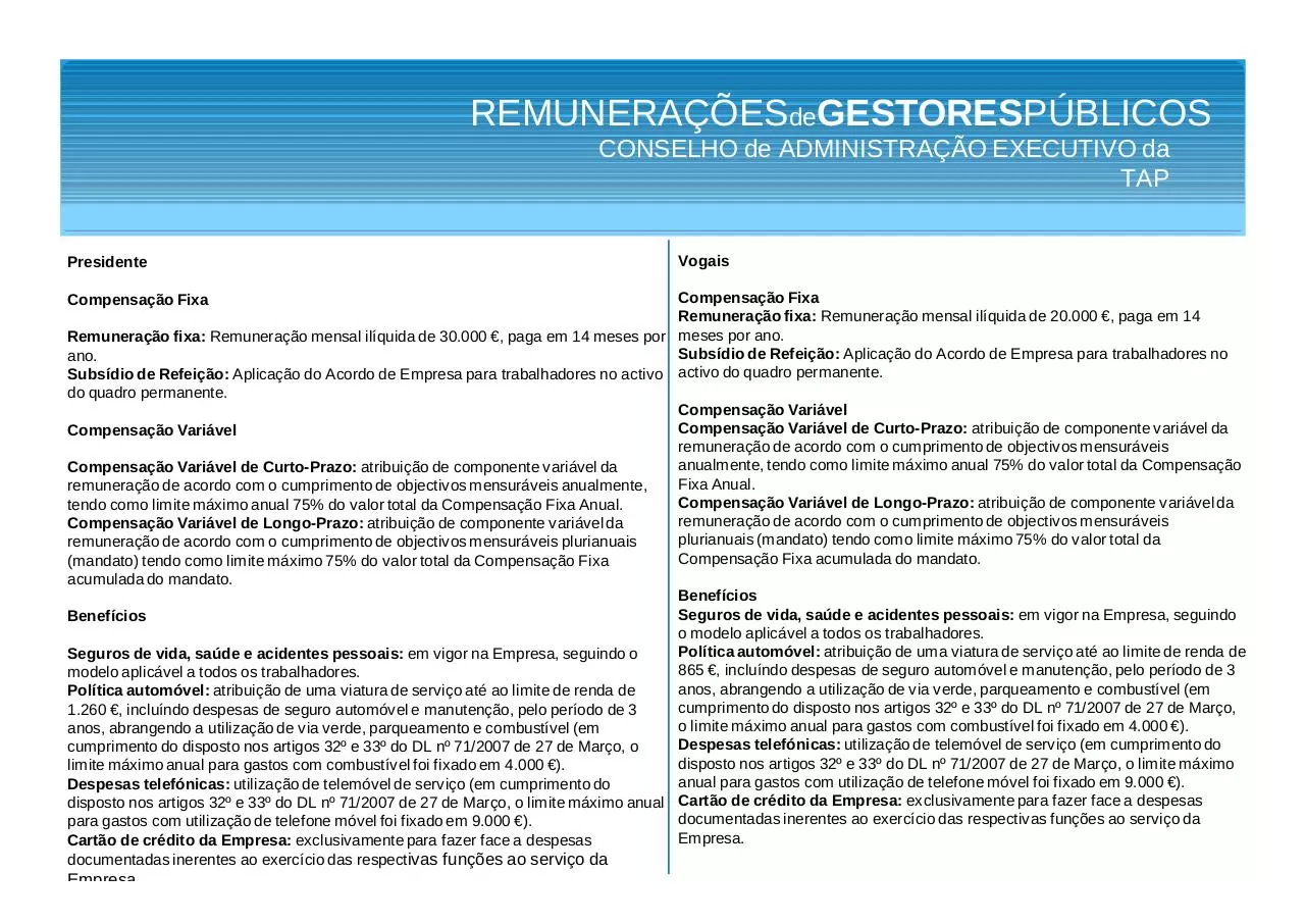 Page 5 of 96, Remunerações de Gestores Públicos