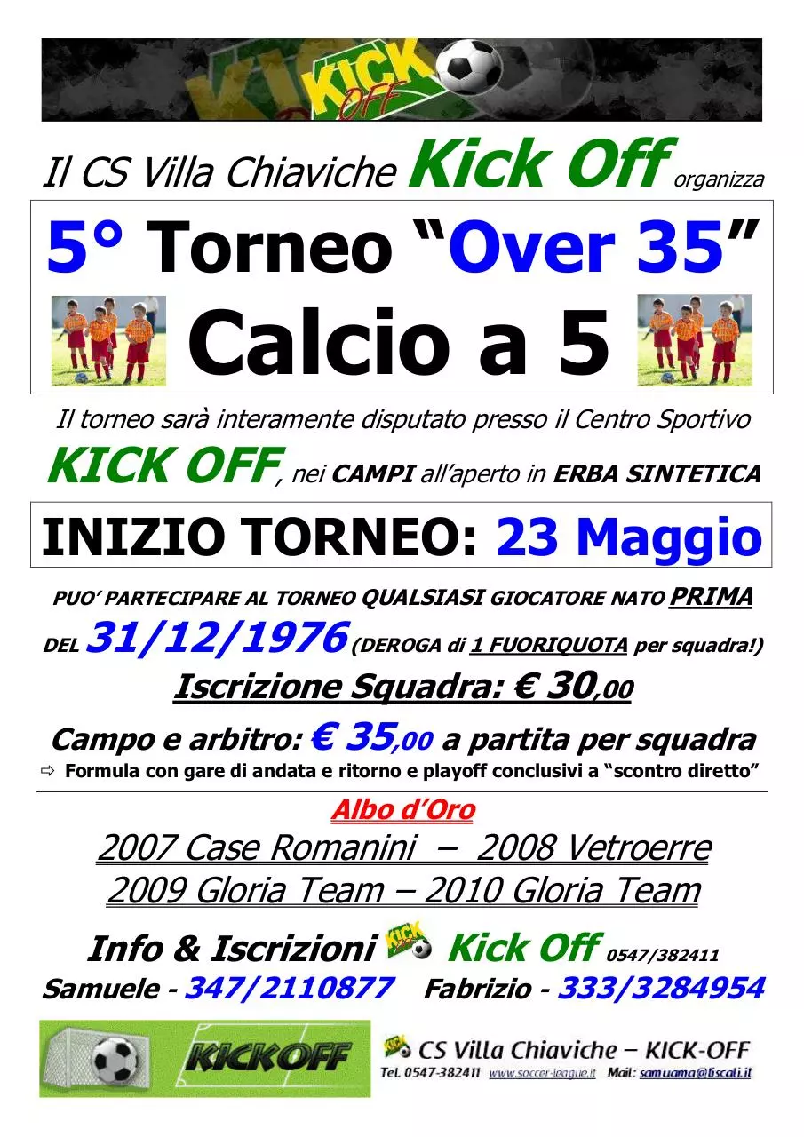Page 1 of 1, 2011 Locandina Over 35