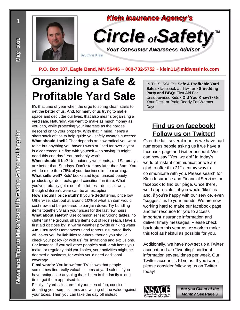 Page 1 of 4, 2011 May KLEINNewslettercomplete