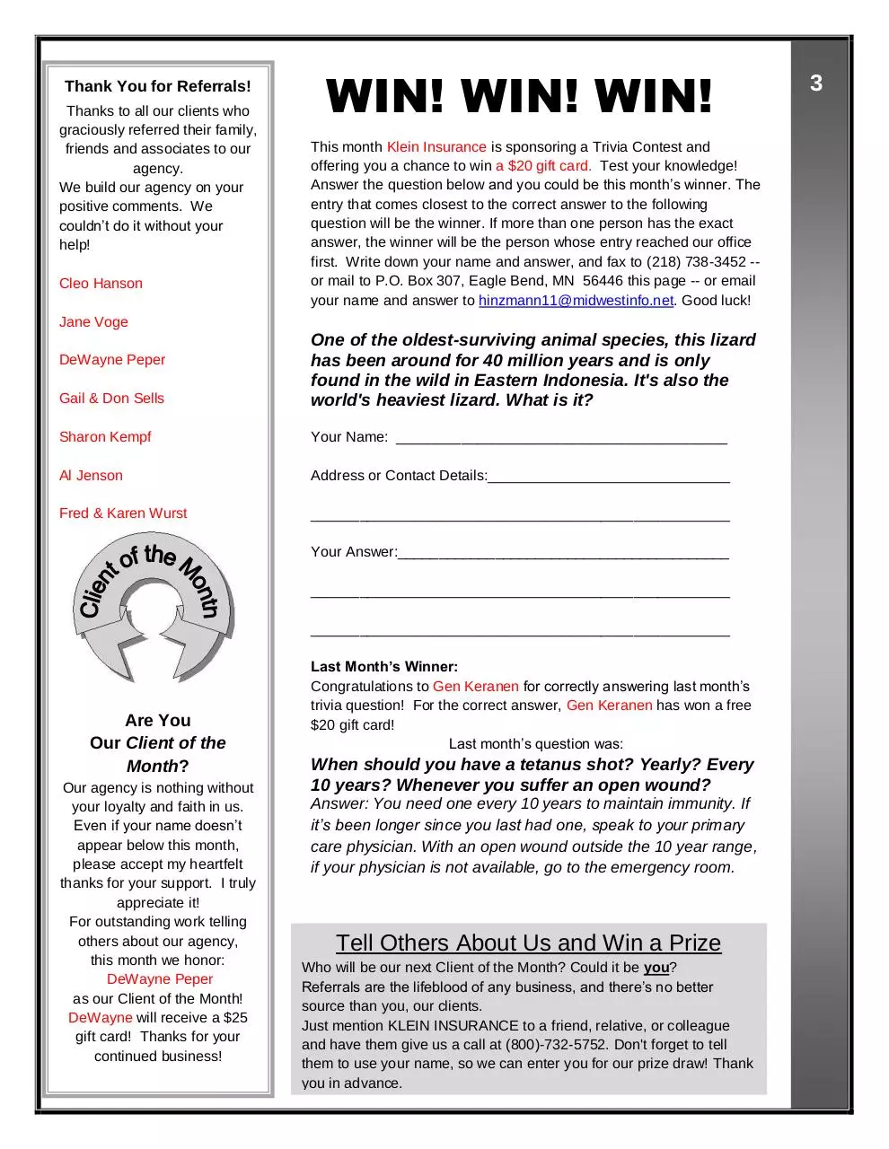 Page 3 of 4, 2011 May KLEINNewslettercomplete