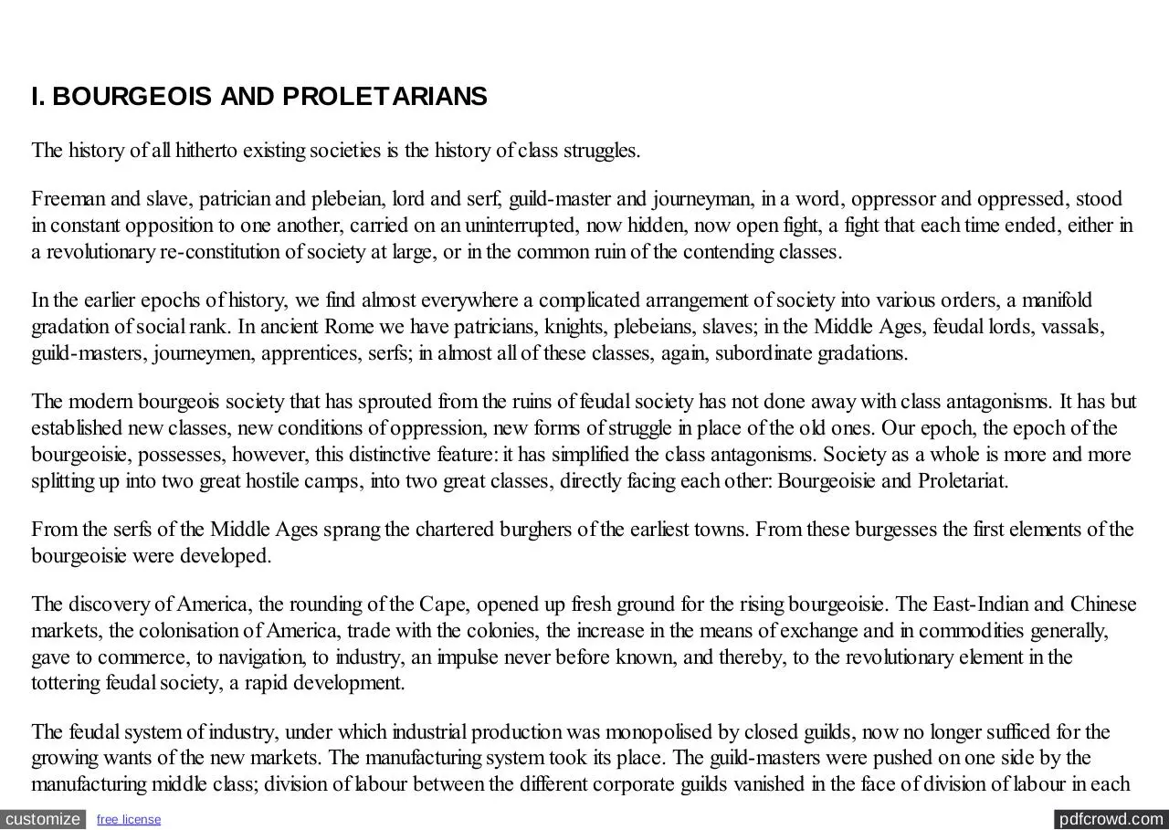 Page 2 of 30, Manifesto of the Communist Party