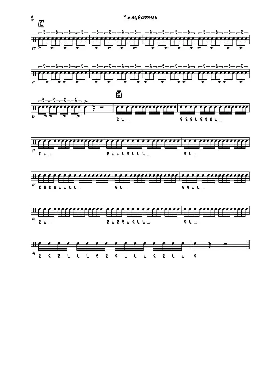 Page 2 of 2, Quad Timing Exercises