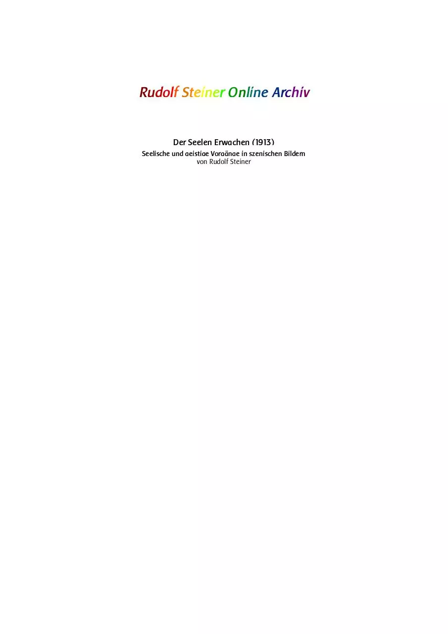Page 1 of 120, Rudolf Steiner Der Seelen Erwachen