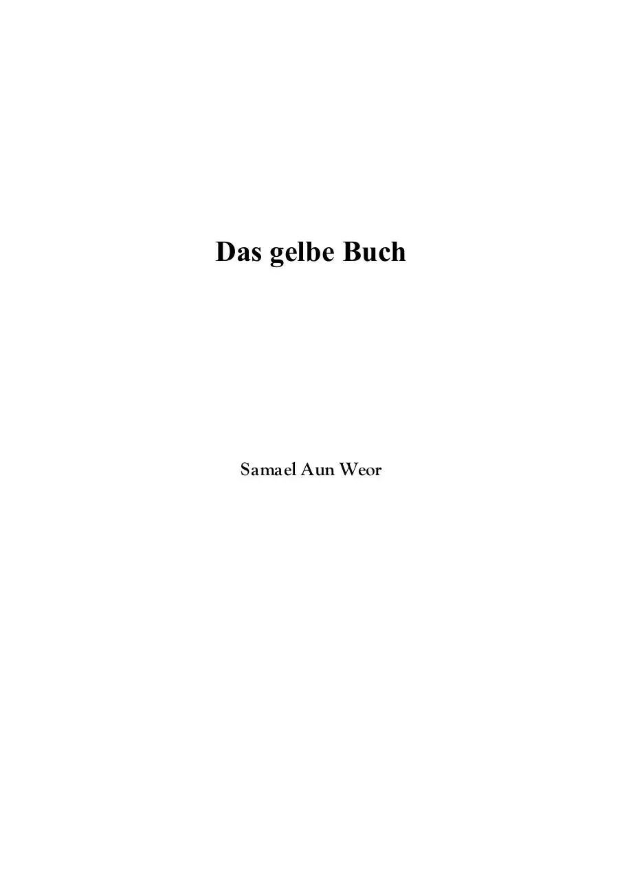 Page 1 of 45, Samael Aun Weor Das Gelbe Buch