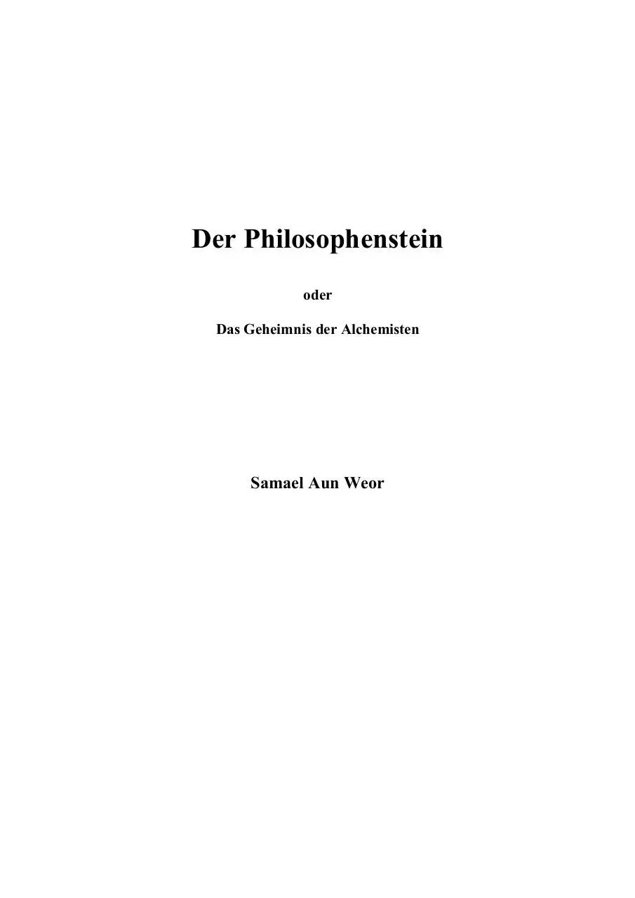 Page 1 of 186, Samael Aun Weor Der Philosophenstein