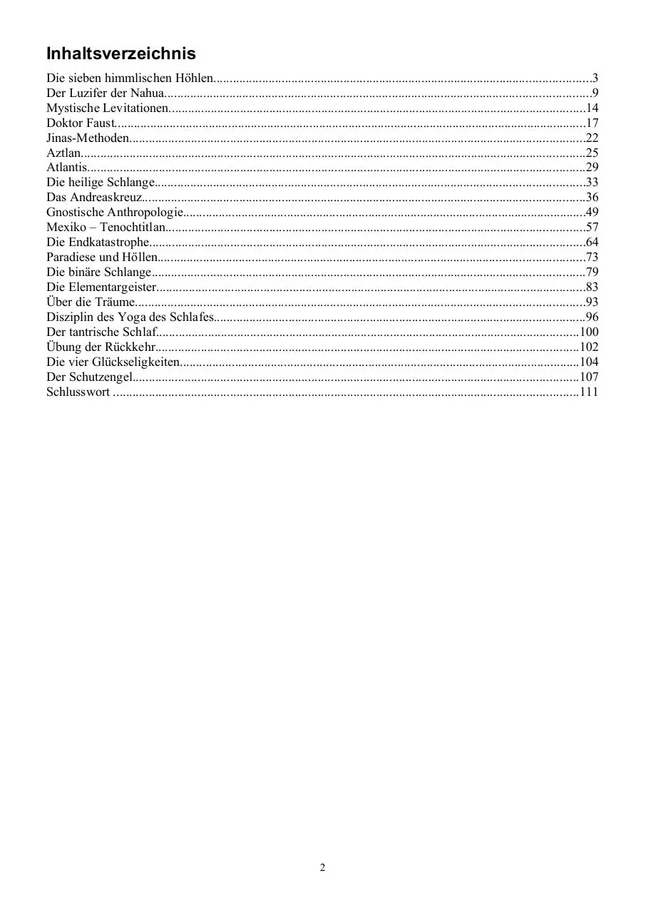 Page 2 of 111, Samael Aun Weor Die Geheime Lehre Von Anahuac