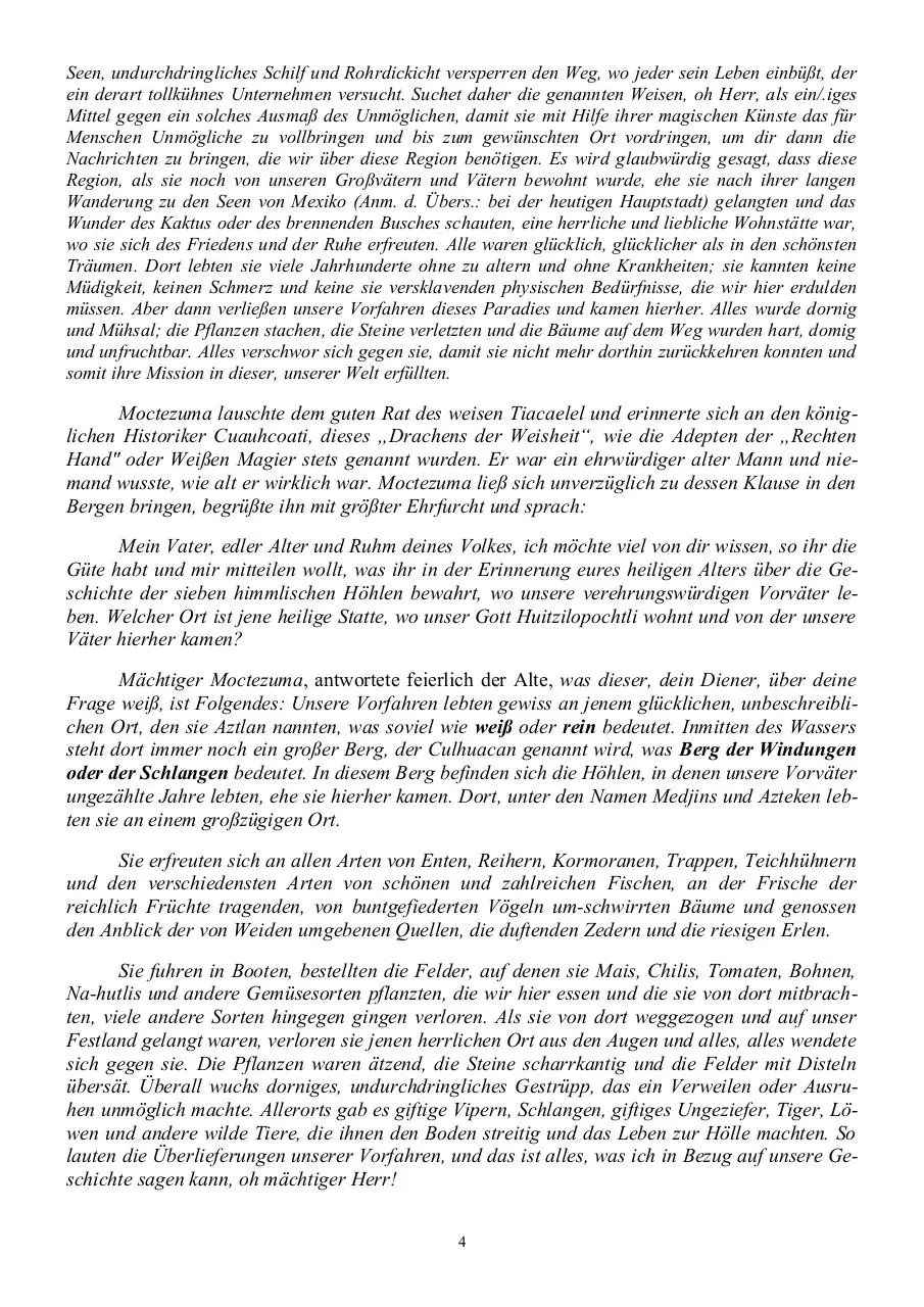 Page 4 of 111, Samael Aun Weor Die Geheime Lehre Von Anahuac