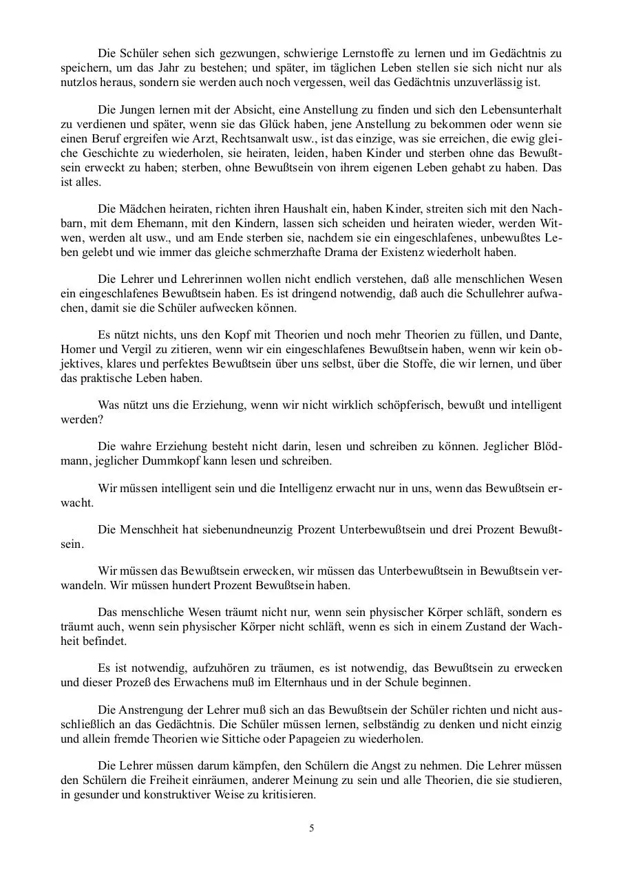Page 5 of 123, Samael Aun Weor Die Grundlegende Erziehung