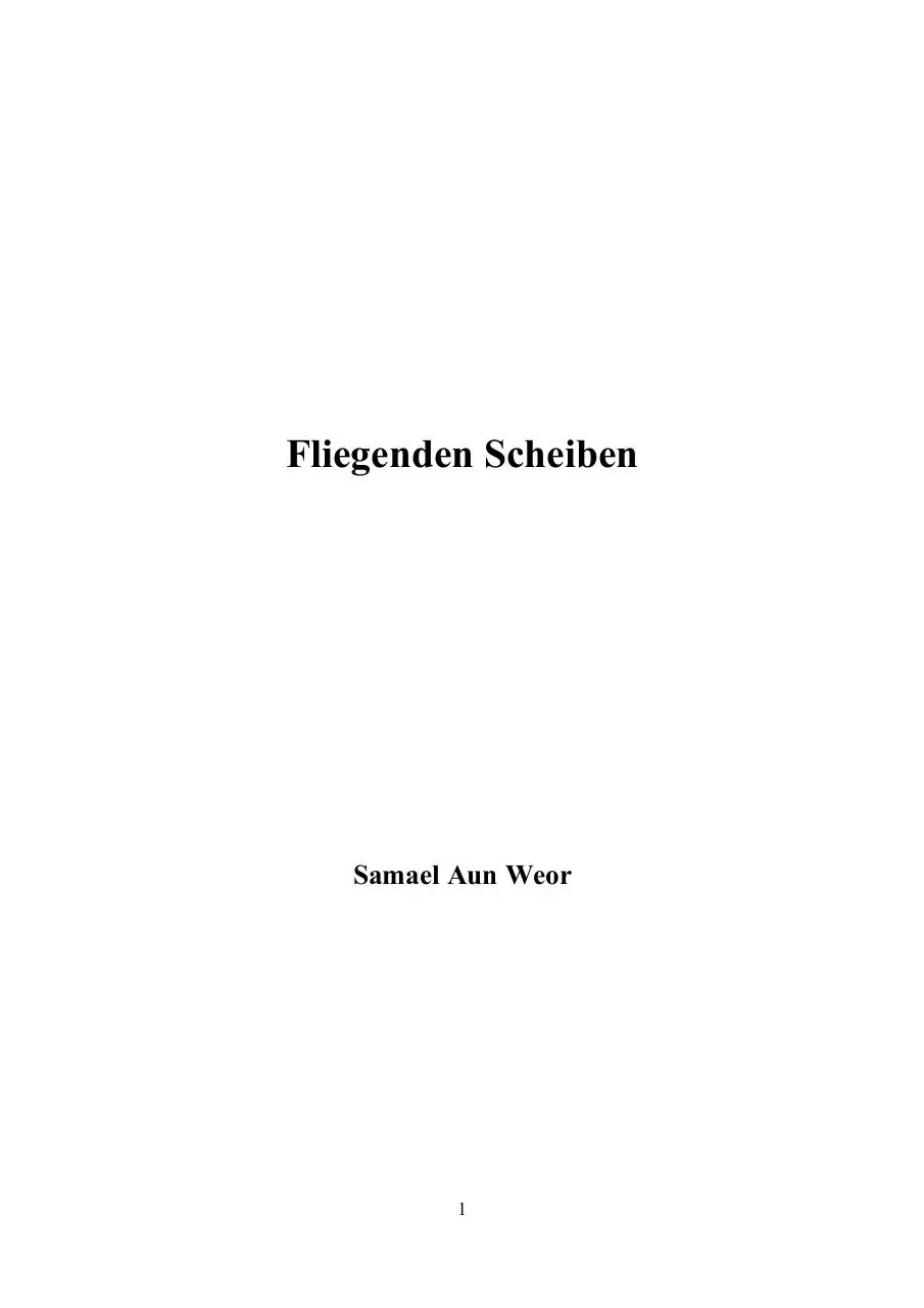 Page 1 of 15, Samael Aun Weor Fliegenden Scheiben