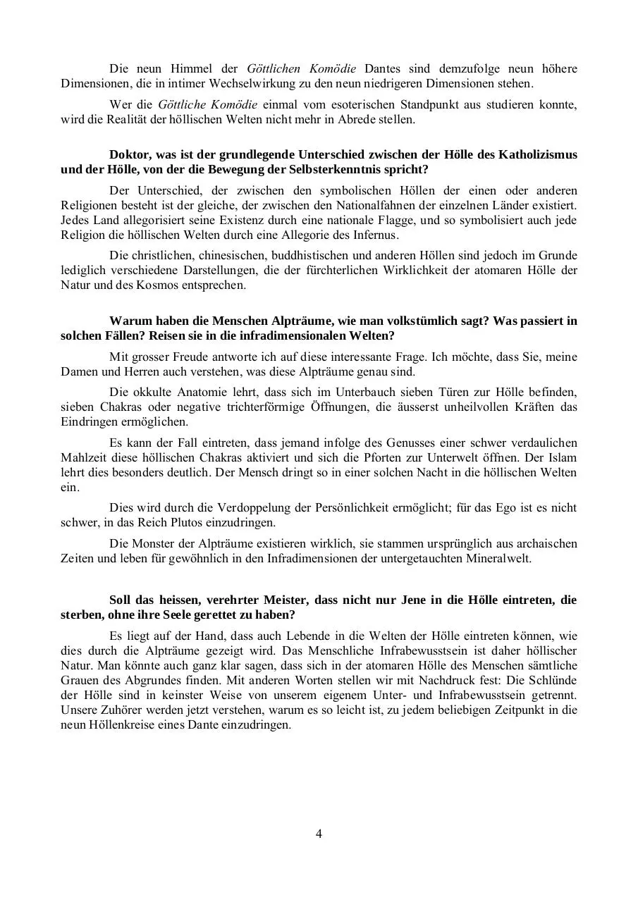 Page 4 of 168, Samael Aun Weor Ja Es Gibt Holle Teufel Karma