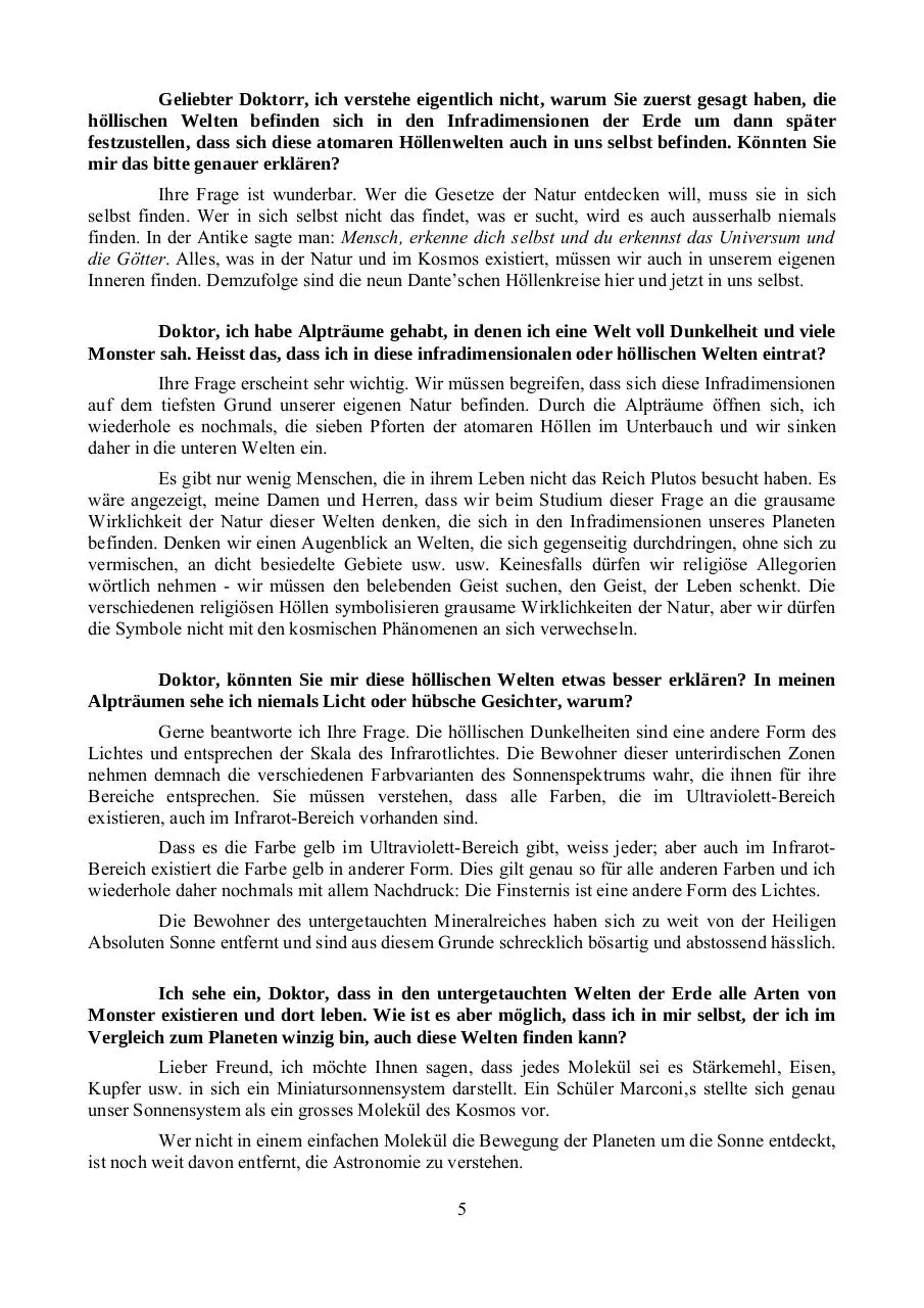 Page 5 of 168, Samael Aun Weor Ja Es Gibt Holle Teufel Karma