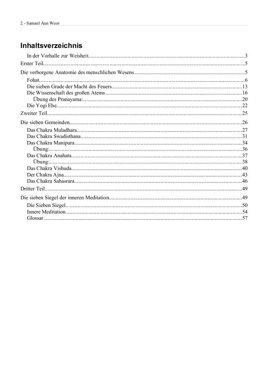 Page 2 of 60, Samael Aun Weor Mysterien Des Feuers