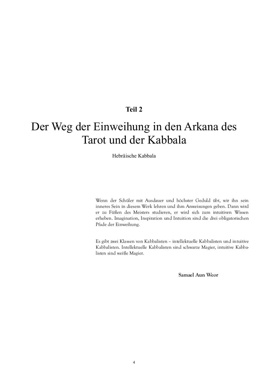Page 4 of 89, Samael Aun Weor Tarot Und Kabbalah 02