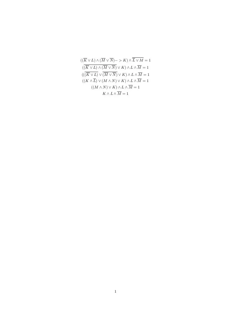Page 1 of 1, Logic