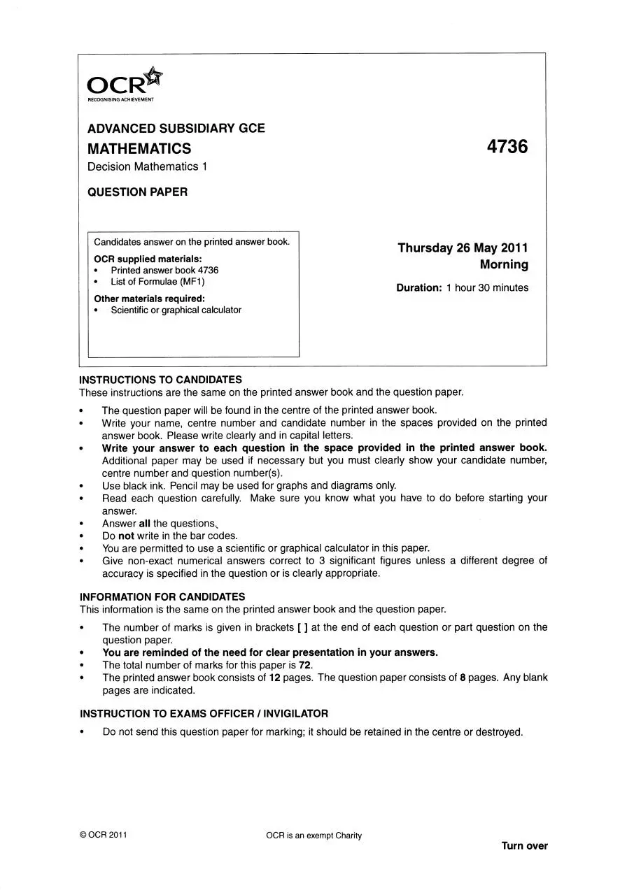 Page 1 of 8, D1 26.V.11 New