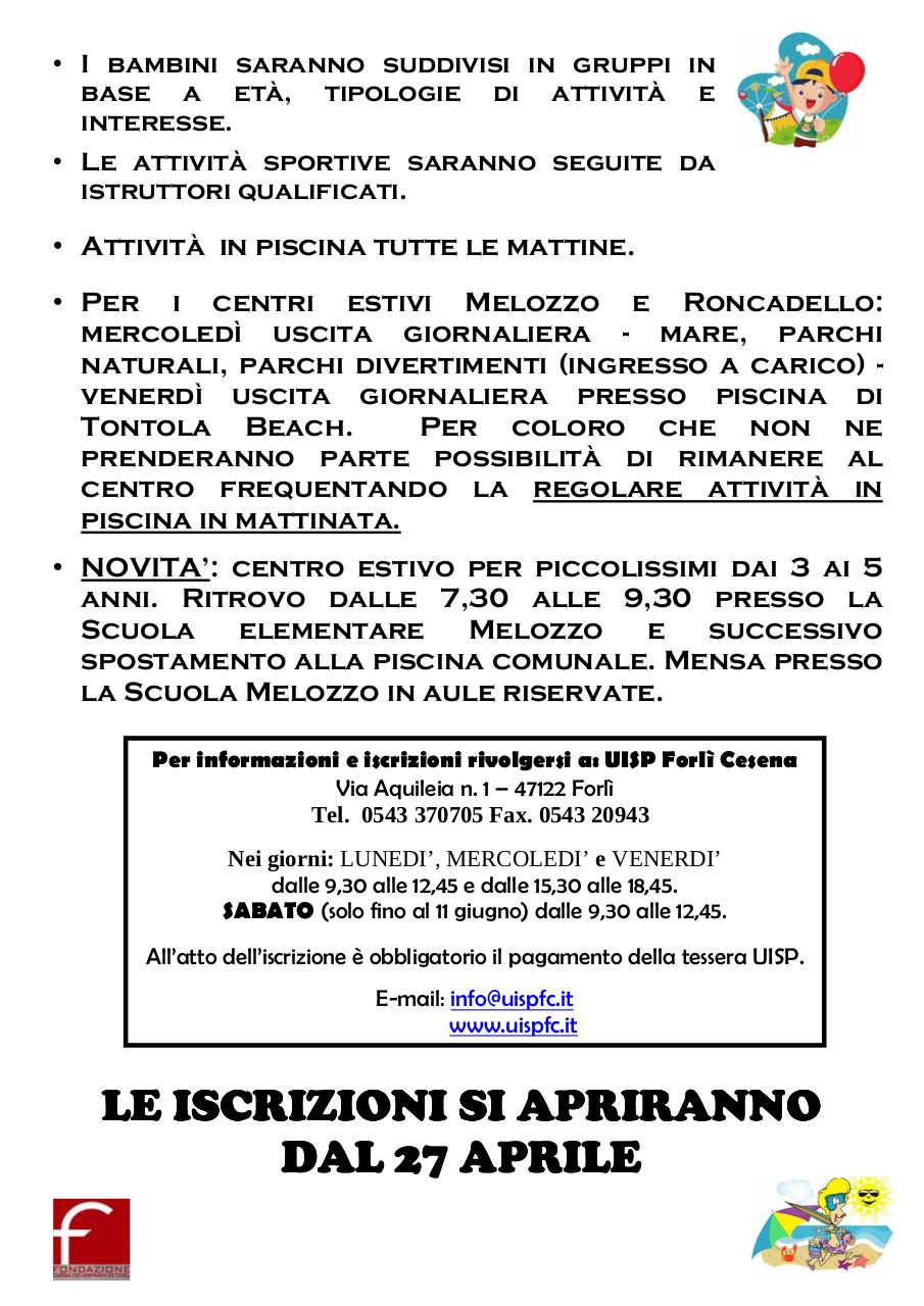 Document preview Centri estivi Forli'.pdf - page 2/2
