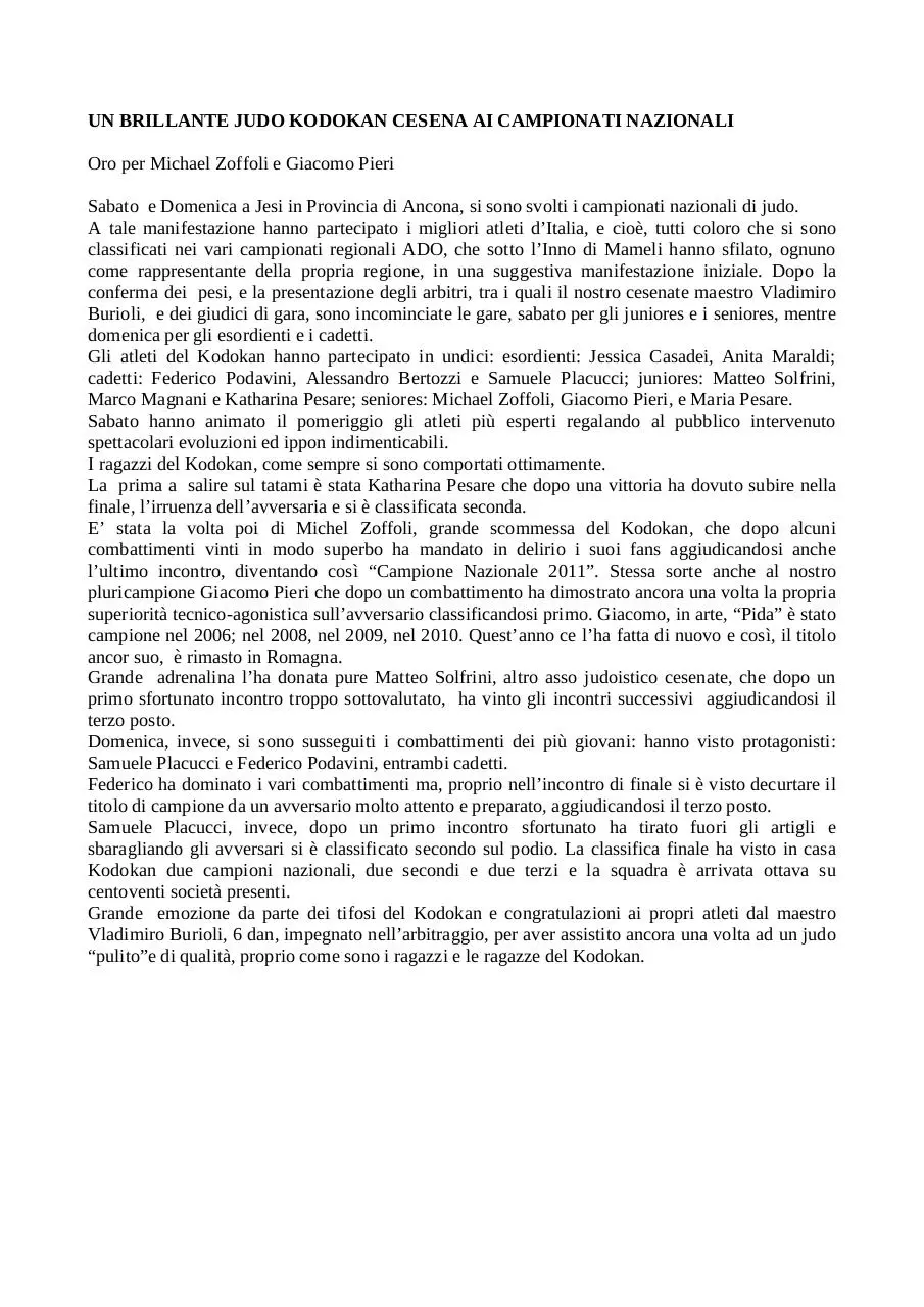 Page 1 of 2, GIACOMO PIERI CAMPIONE NAZIONALE DI JUDO