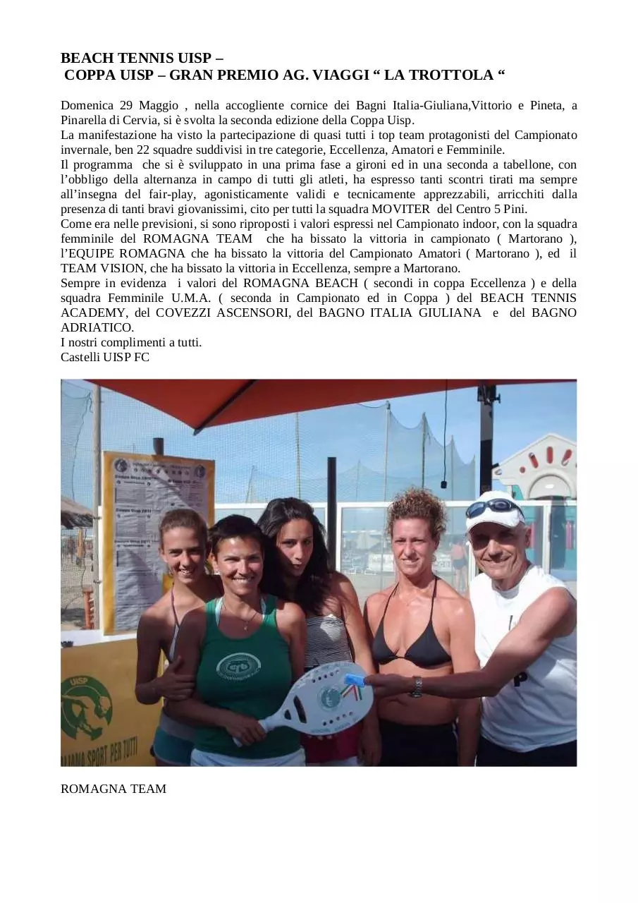 Page 1 of 4, Articolo Coppa Uisp 2011