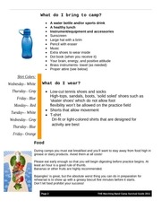 Page 2, Band Camp Survival Guide 2011