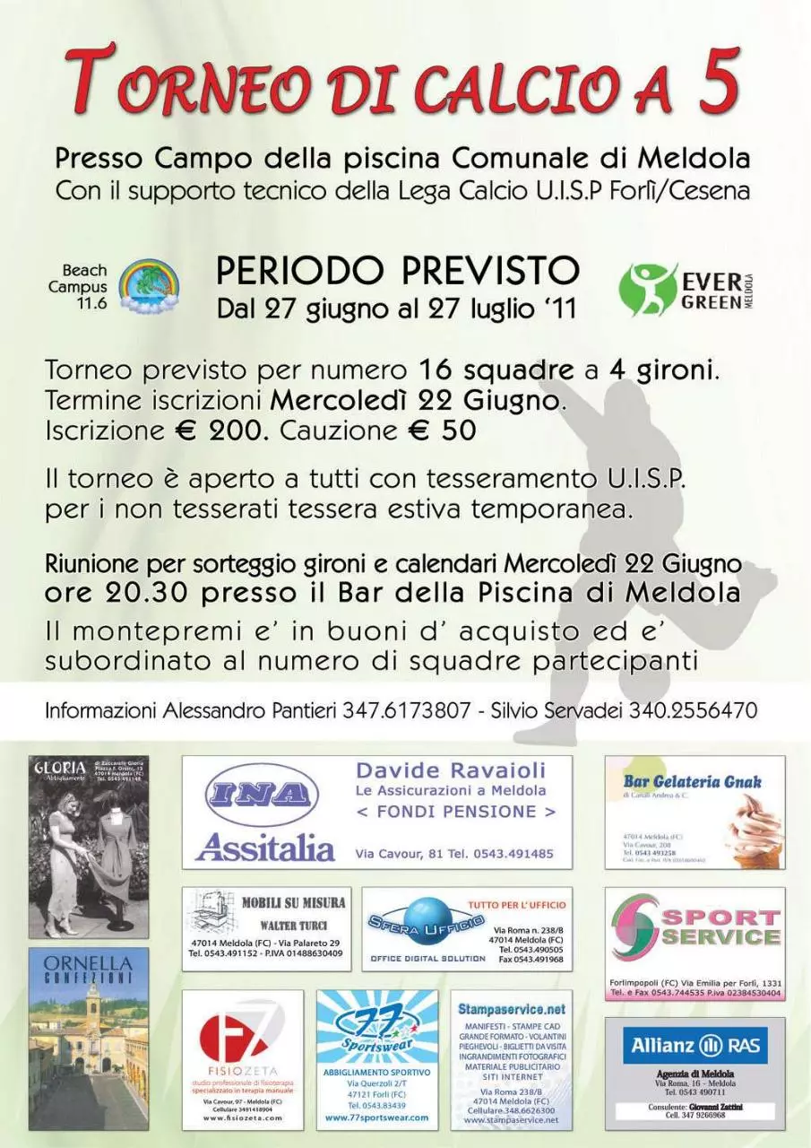 Page 1 of 1, Torneo C5 Piscina Meldola