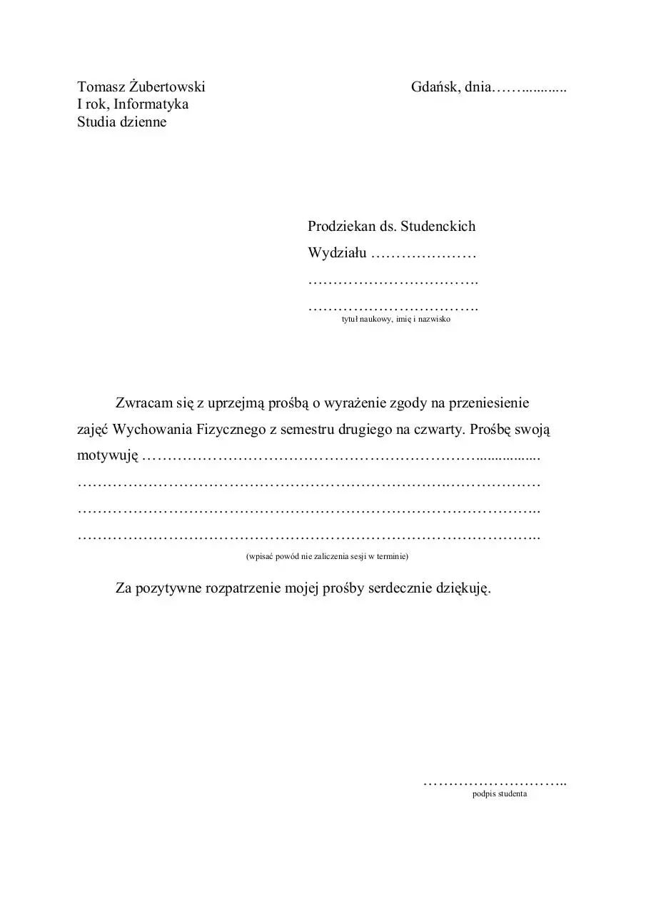 Page 1 of 1, przedluzenie