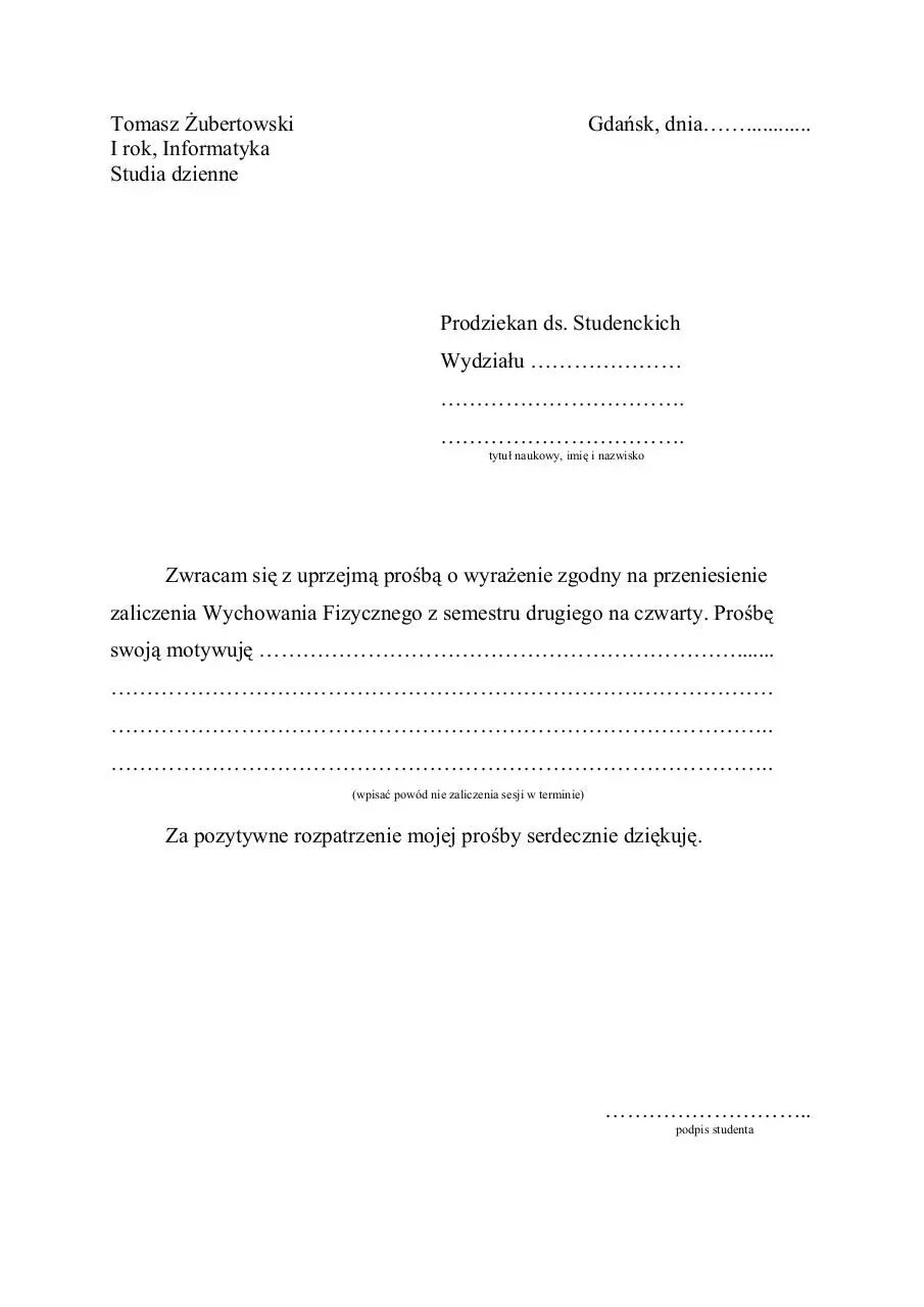 Page 1 of 1, przedluzenie
