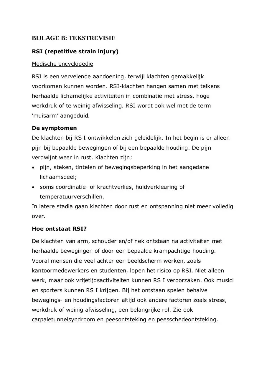 Page 1 of 3, RSI tekst A