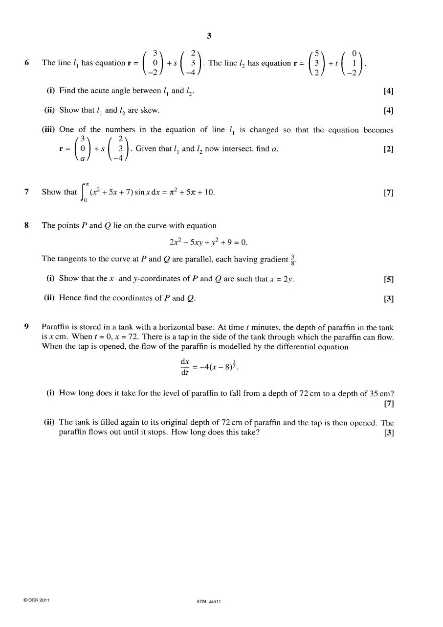Page 3 of 4, OCR C4 Jan 2011