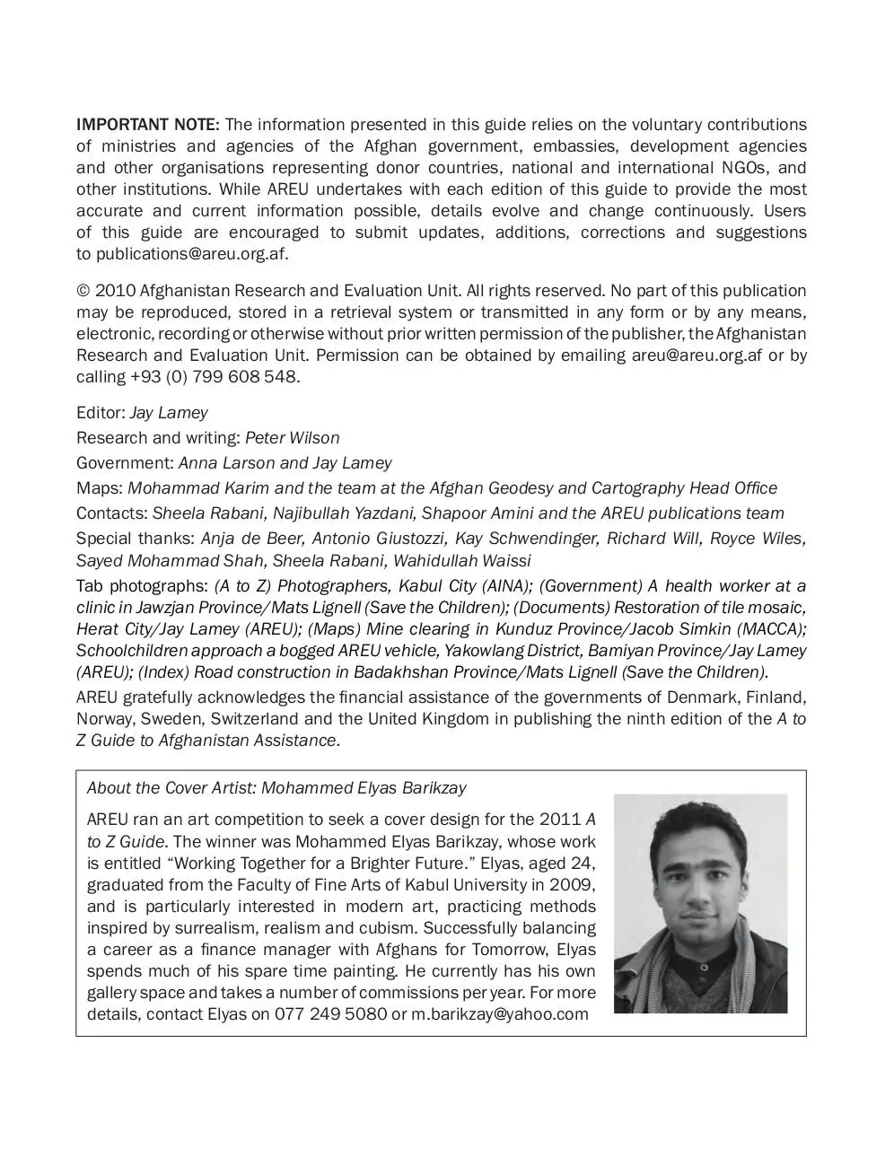 Page 4 of 290, Guide to Afghanistan