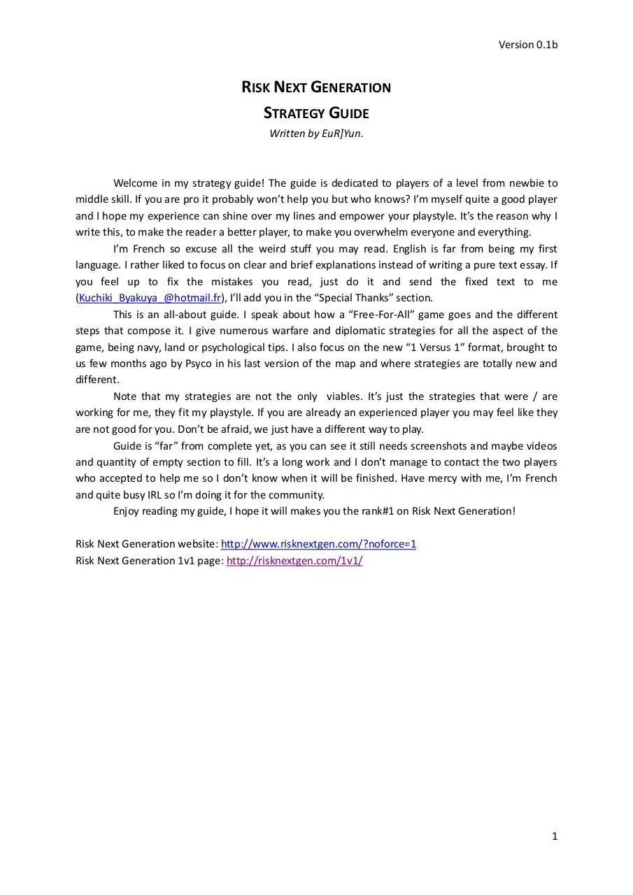 Page 1 of 33, RNG Strategy Guide By Yun