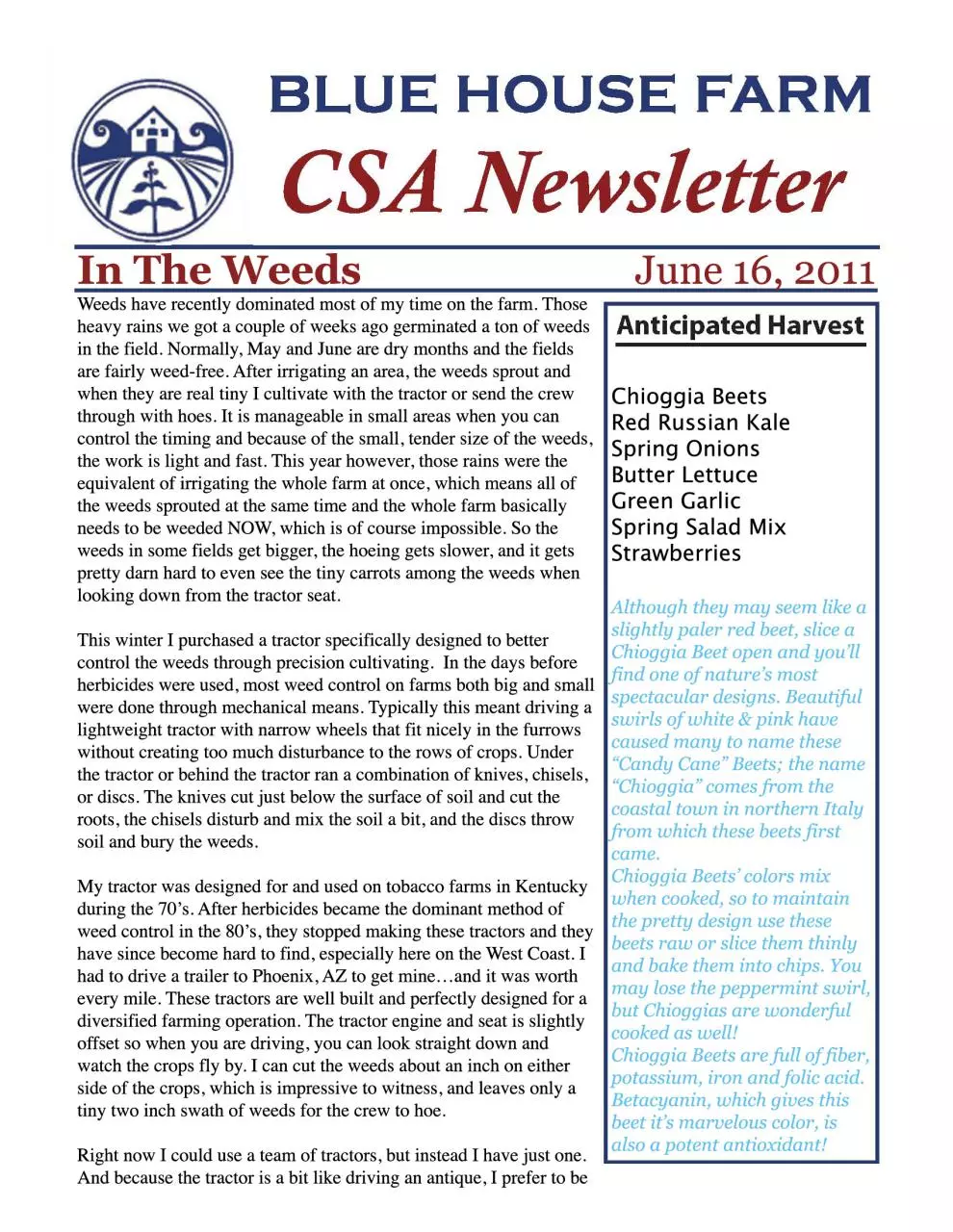 Page 1 of 2, 06.16 Newsletter