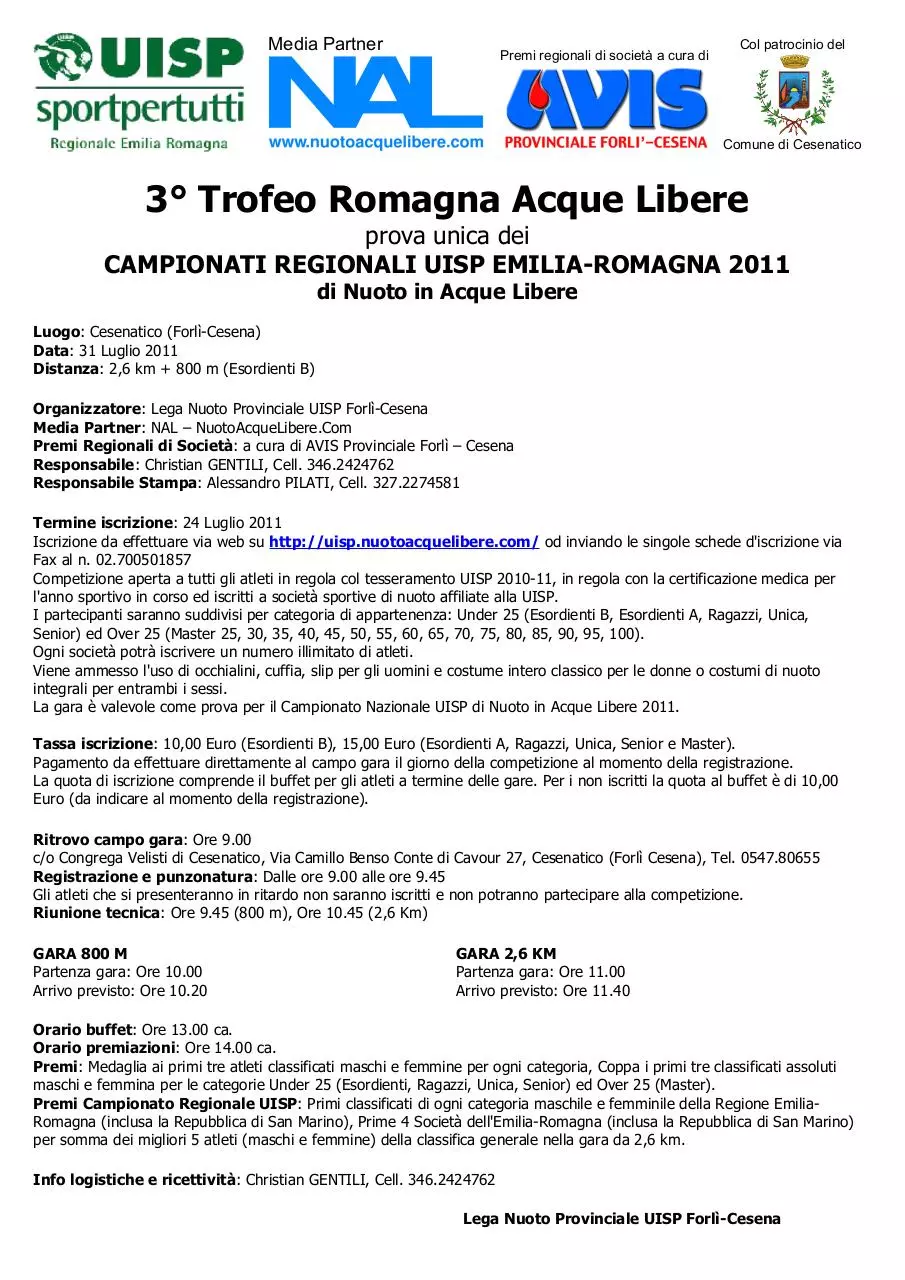 Page 1 of 1, 3° trofeo romagna acque libere