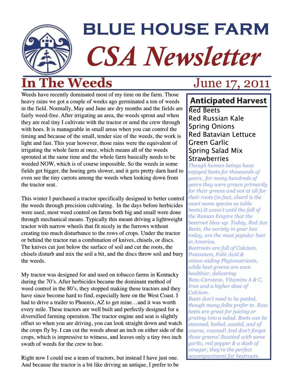 Page 1 of 2, 06.17 Newsletter
