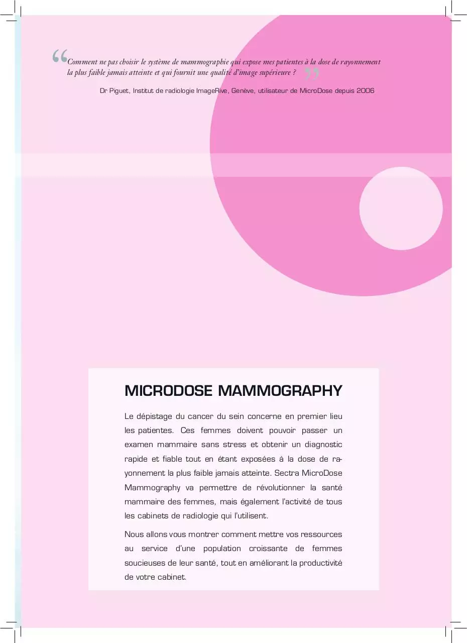 Page 3 of 16, NEW MicroDose brochure 2010 French 1