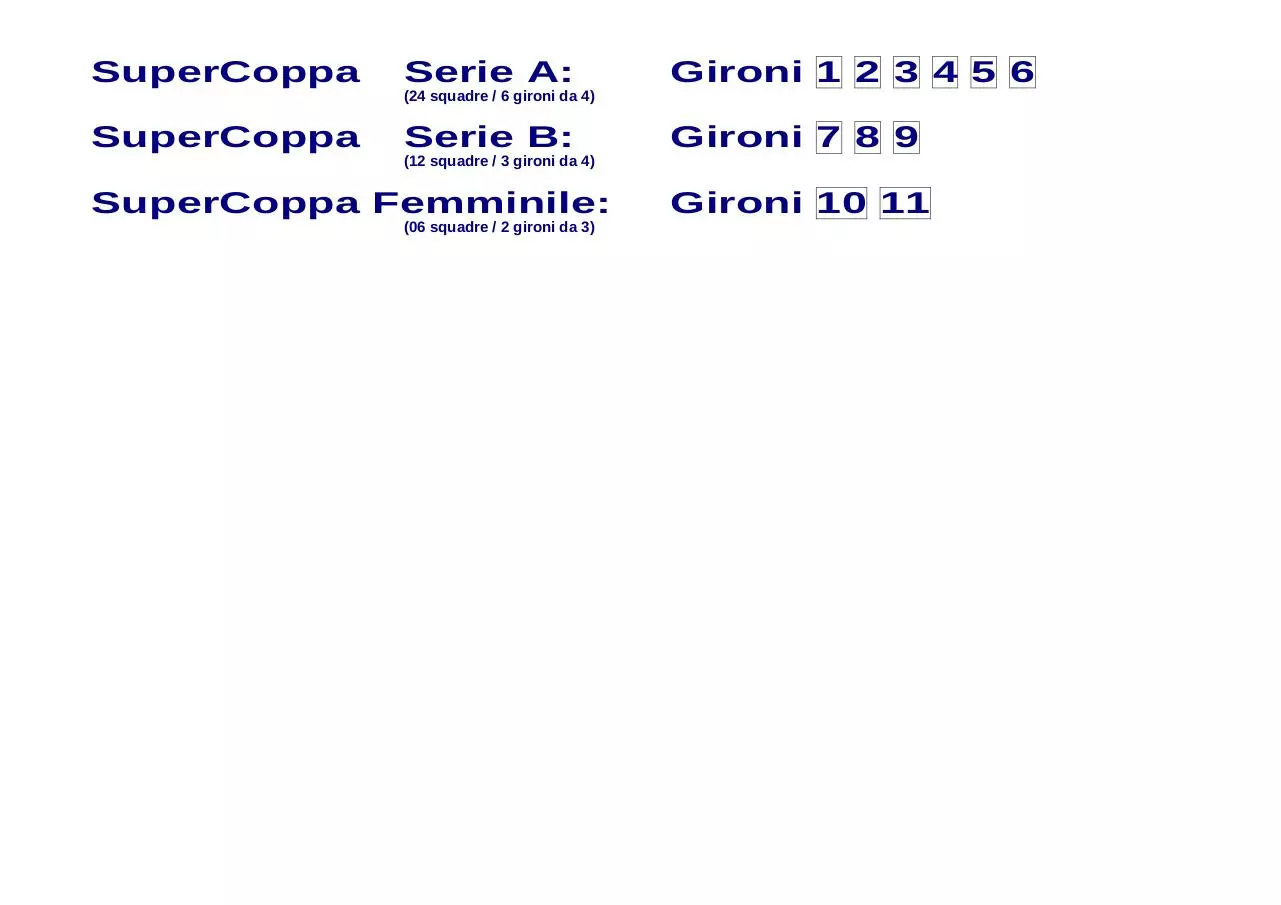 Page 2 of 11, Tabellone SUPERCOPPA 2011 A3