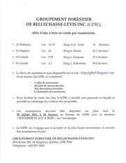 Page 1, Devis d'appels d'offre 4 lots