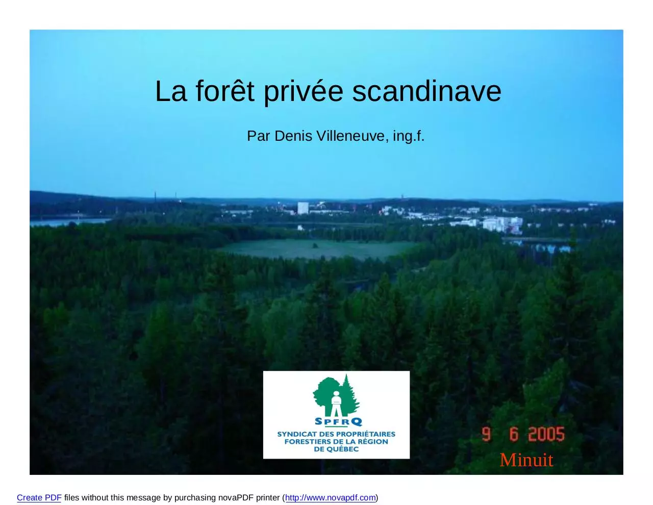 Page 1 of 90, Présentation Scandinavie AGA Bellechasse 16 juin 2011