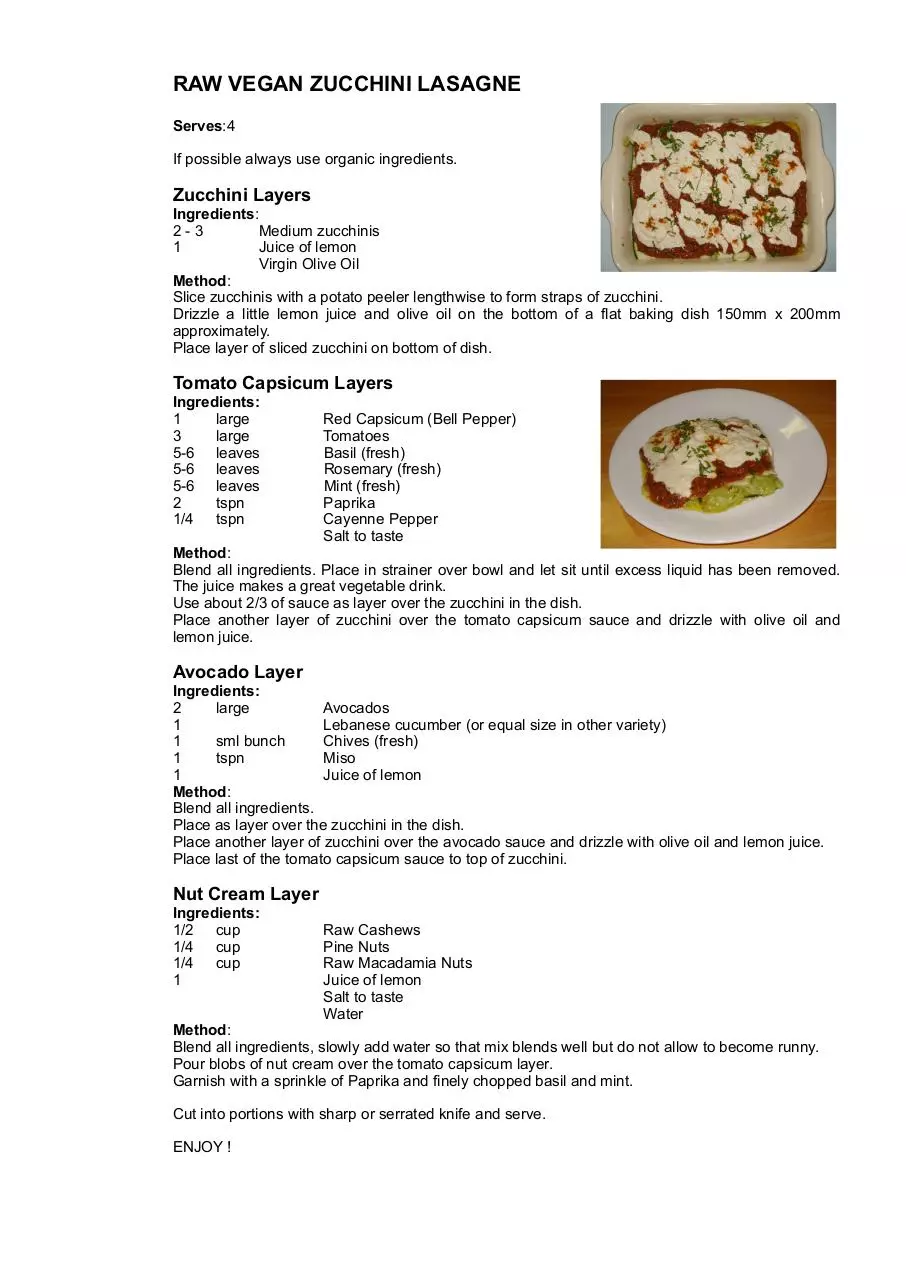 Page 1 of 1, VeganZucchiniLasagne