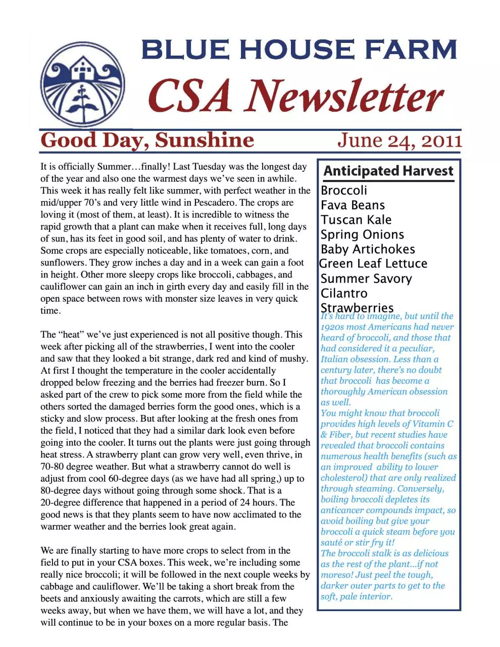 Page 1 of 2, 06.24 Newsletter