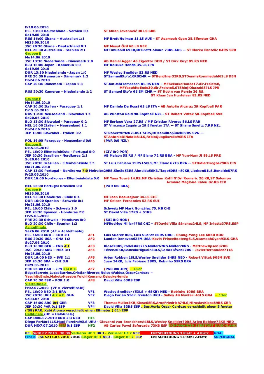 Page 2 of 2, WM Spielplan 2010 Suedafrika a2 MARIOS MARANGOS wkw.de