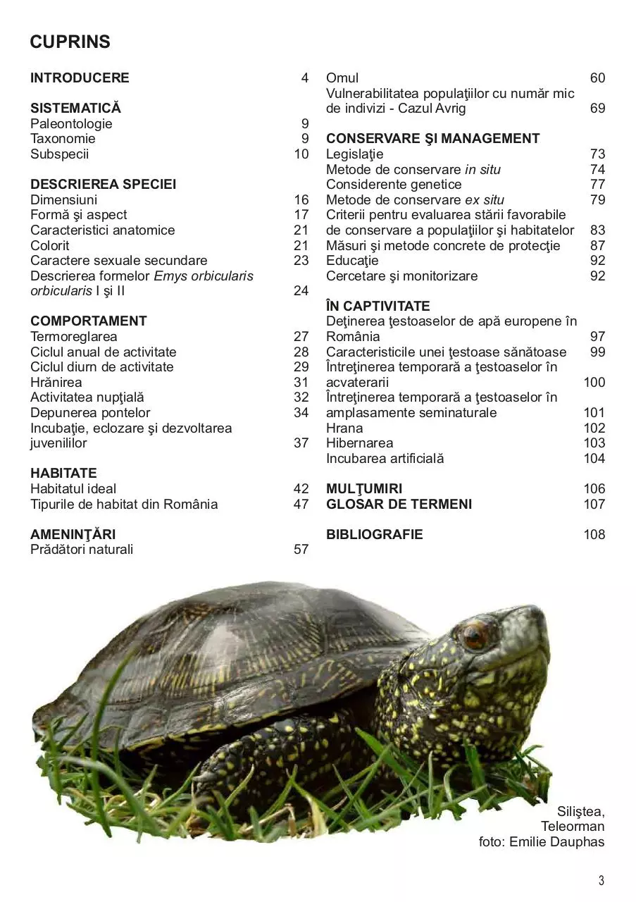 Page 4 of 17, Emys orbicularis.Extras descriere