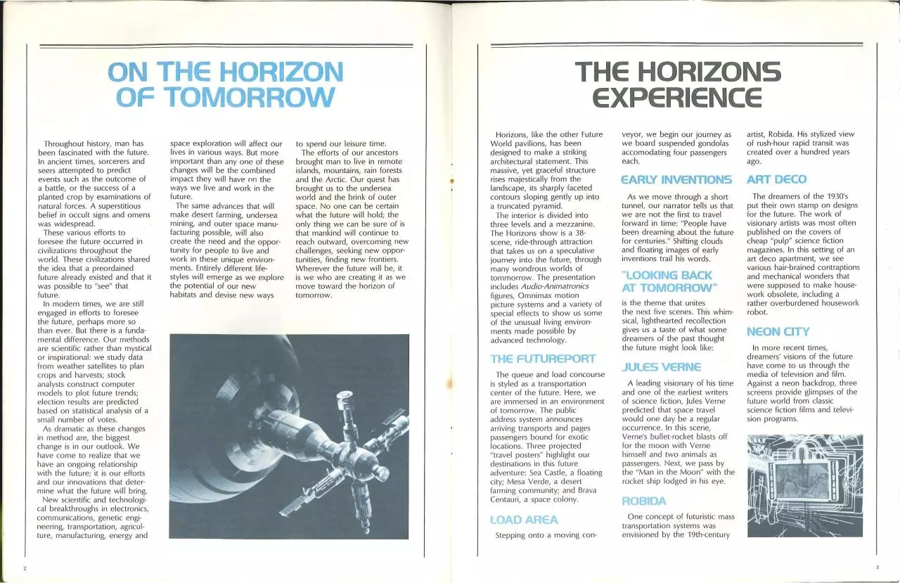 Page 3 of 8, Horizons Cast Member Brochure