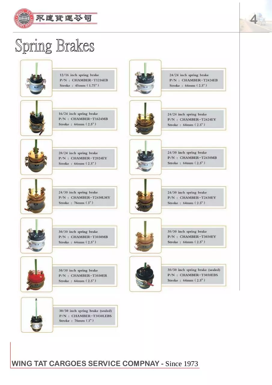 Page 4 of 18, Wing Tat Cargo Service Co 2011 updated Catalogue