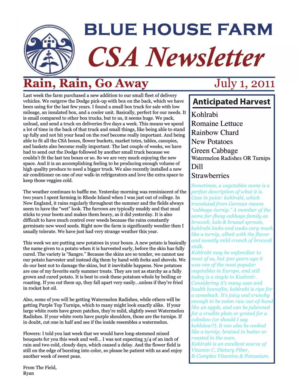 Page 1 of 2, 07.01 Newsletter