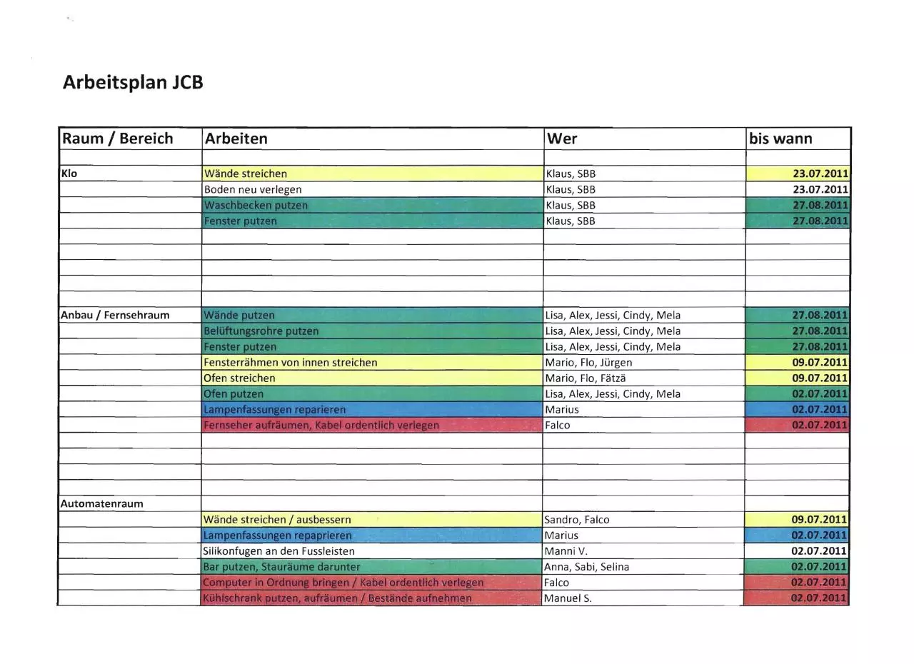 Page 1 of 3, ArbeitsplanundTelefonlisteJCB
