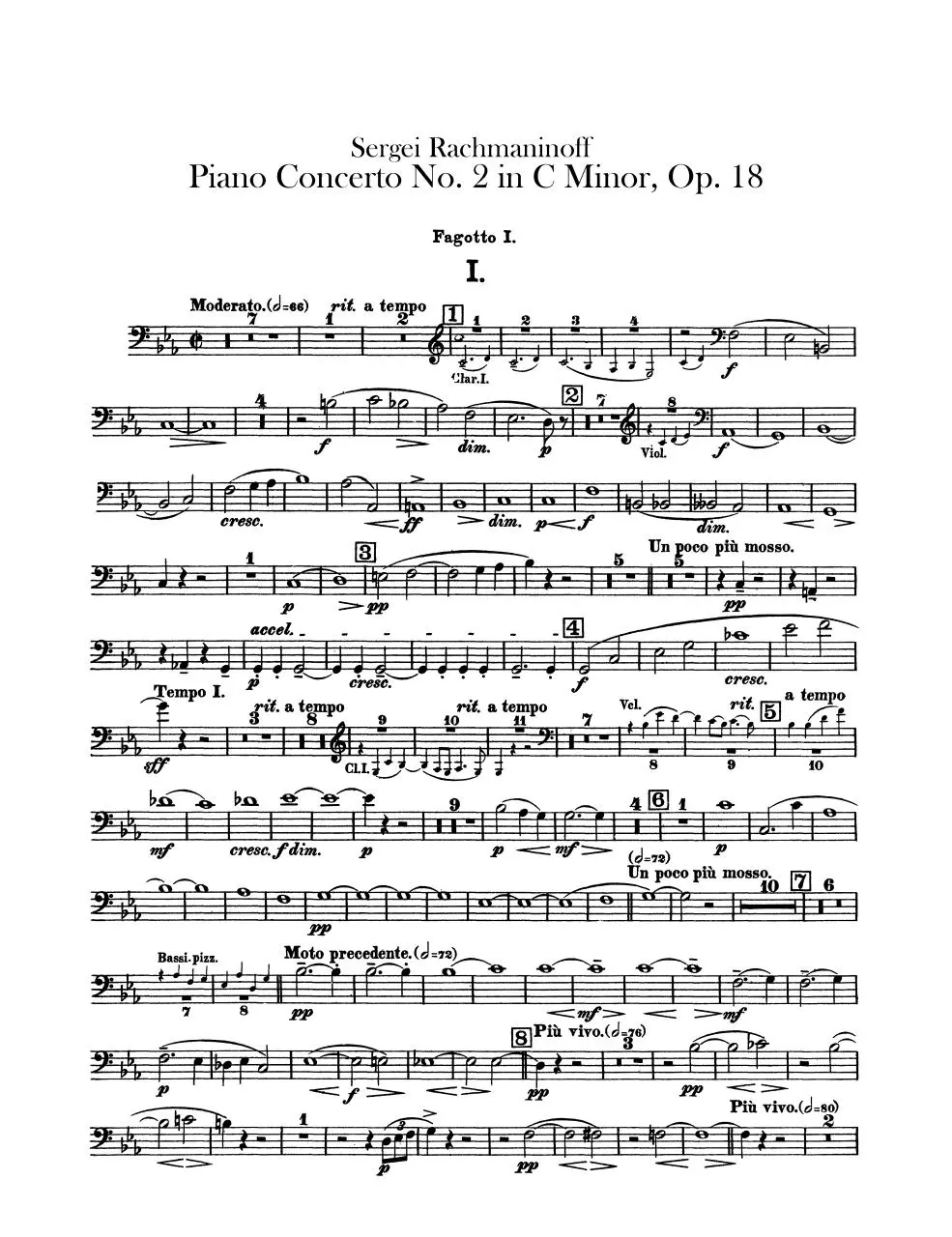 Page 1 of 12, Rach 2 Bassoons