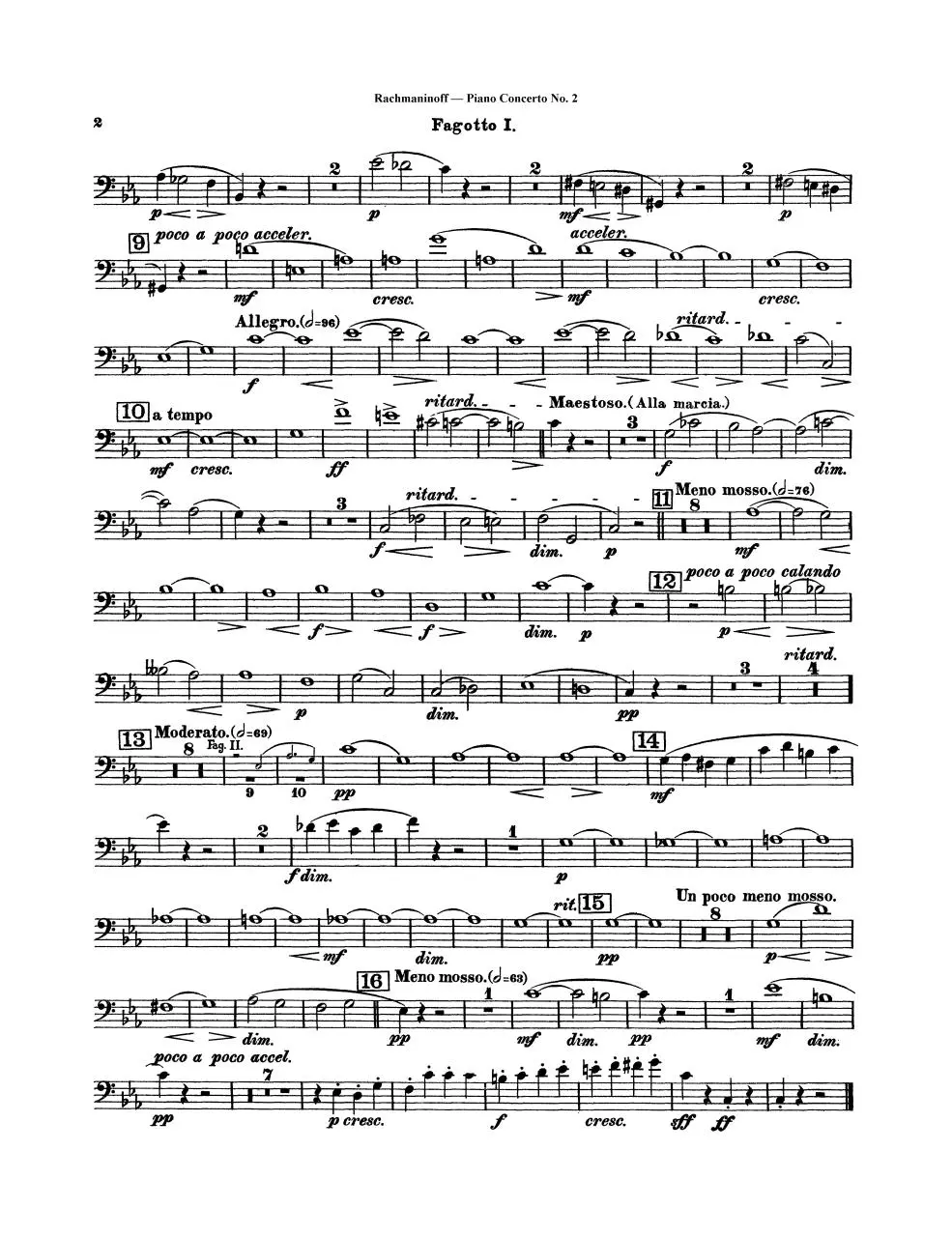 Page 2 of 12, Rach 2 Bassoons