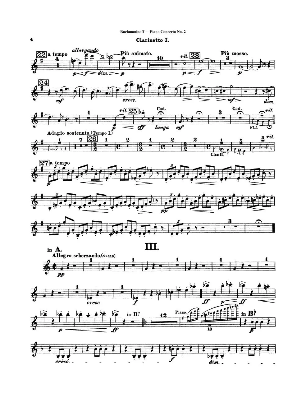 Page 4 of 13, Rach 2 Clarinets